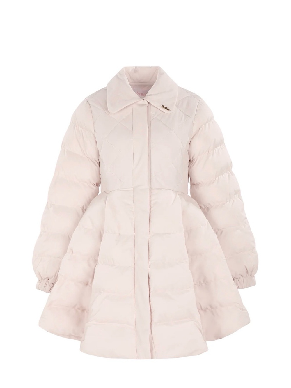 Selkie The Collection Dolly Baby Pink Quilted Flared Puffer Coat size 2X - Picture 9 of 11